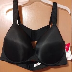 NEW  Ashley Stewart Butterfly Plunge Bra Black Size 44D MSRP $49.50